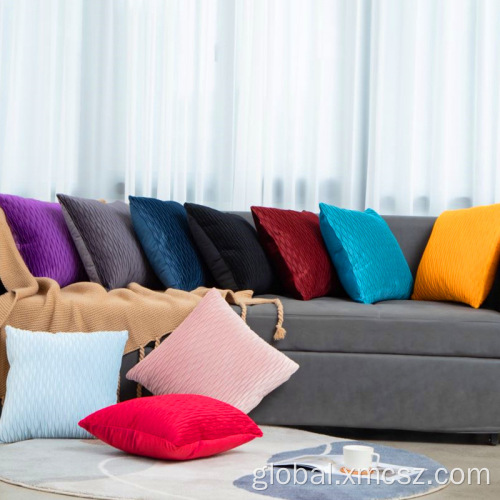 Custom Satin Cushion Covers Pin tuck colorful comfortable indoor cushion covers Manufactory